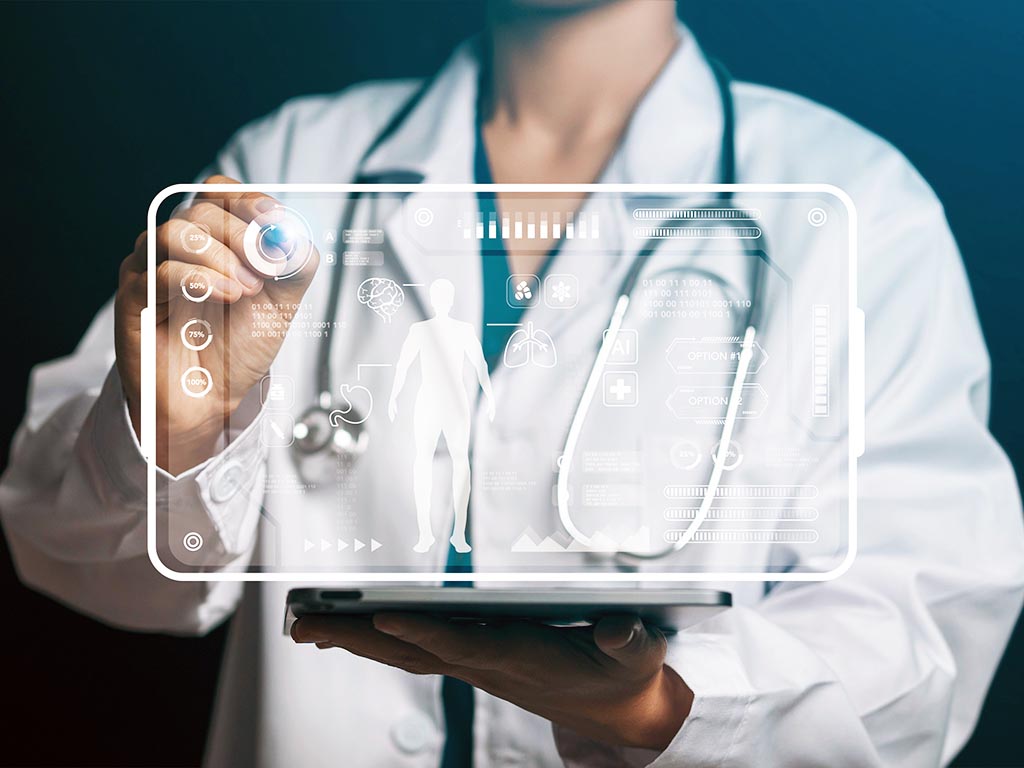 Medical technology concept. Electronic medical record. Digital h